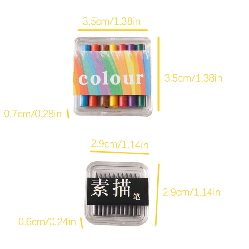 1Box 1:12 Dollhouse Miniature Crayon Color Pencil Sketch Pen Drawing Scene Decor Toy Doll House Accessories
