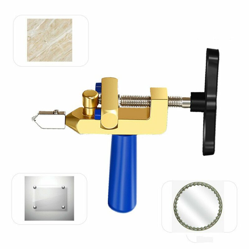 2in1 Diamond Glass Cutter For Glass, Tile Cutting Manual DIY Tile Cutting Construction Tool Set Tools