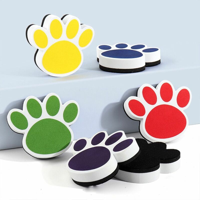 1pc Magnetic White Board Eraser School Office Cat's Paw Whiteboard Eraser Accessories School Supplies Diary Stationery