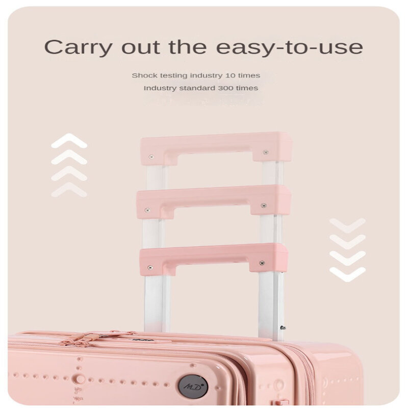 Neuer Trolley Koffer Koffer Universal rad hoch aussehende Mode Passwort Reisekoffer Front öffnung Gepäck Handgepäck