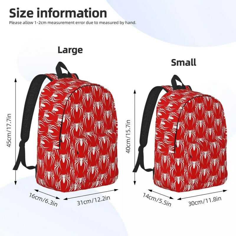 Red Spider Cartoon Manga Backpack for Preschool Primary School Student Bookbag Boy Girl Kids Daypack Travel
