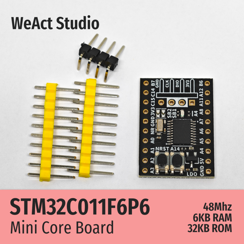Weact STM32C0 STM32C011 STM32C011F6P6 STM32บอร์ดสาธิต
