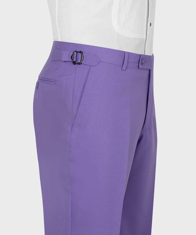 Conjunto de trajes púrpura para hombre, Chaqueta de algodón hecha a medida, Blazer de 2 piezas y pantalones, esmoquin Formal de oficina para novio y boda, abrigo de botonadura única