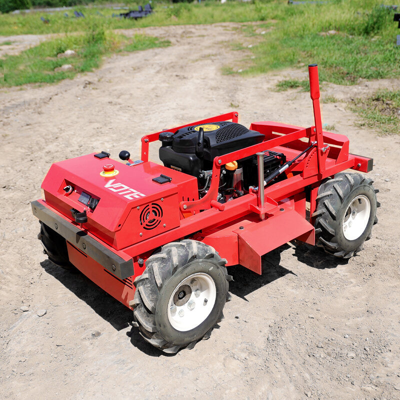 Mesin kustom 15HP pemotong sikat taman Robot kontrol handuk cakram listrik berkendara rumput Finishing rumput/pemotong rumput