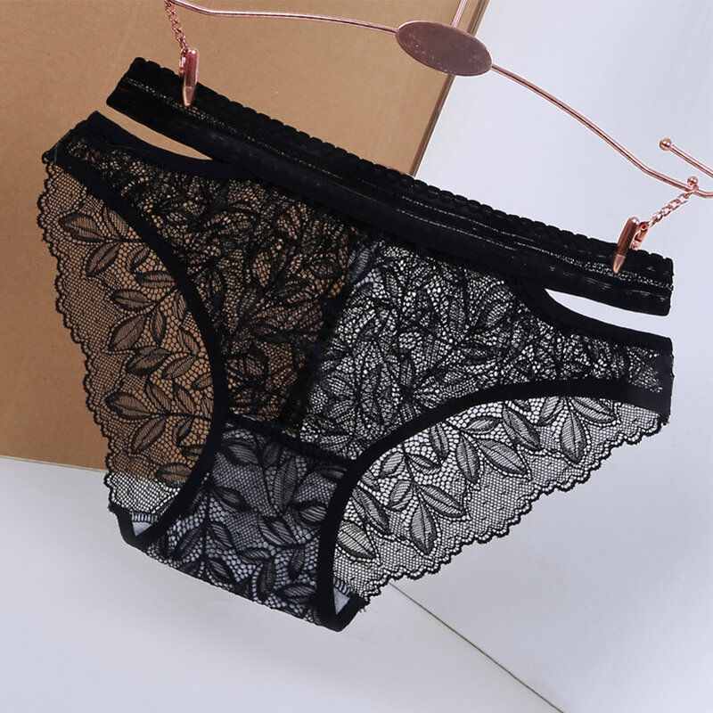 Women Sexy Mesh See Though Underwear Seamless Knickers Ultrathin Panties Lace Briefs Thong Underpants Transparent Nightwear
