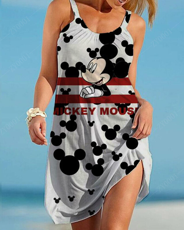 Gaun Disney Fashion Tahun 2024 blus wanita musim panas 2022 baju wanita musim panas gaun malam gaun Prom rok wanita elegan mewah