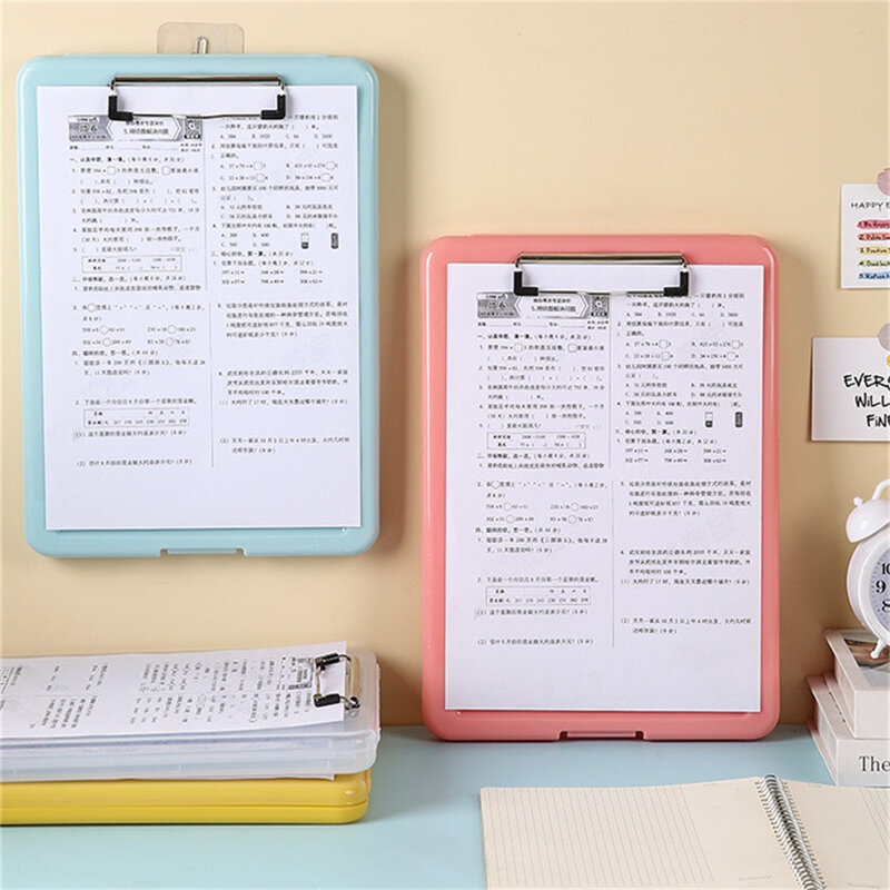Wielofunkcyjny tablica do pisania Folder schowek na dokumenty A4 teczki zacisk na książkę PP przezroczysty pudełko na artykuły biurowe