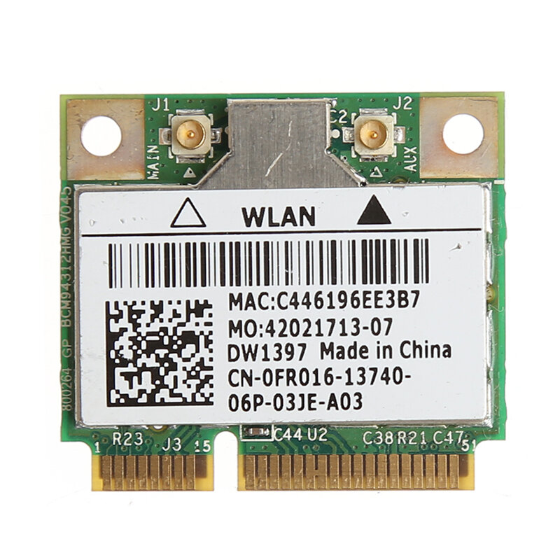 Tarjeta Wifi PCI-E para Broadcom BCM94312 802,11G PCI-E inalámbrica Mini PCI para interfaz EXPRESS para Dell DW1397 Dropship
