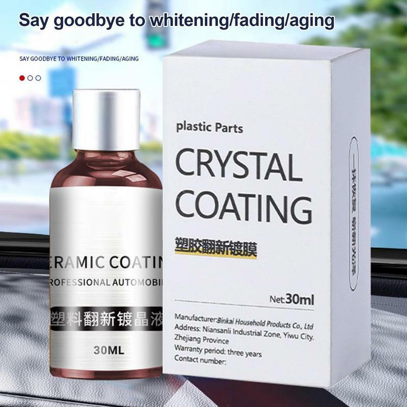 Car Interior Cleaning Agent 30ml Refurbished Crystal Plating Solution Interior Coating Agent Cleaning Spray Long-Lasting Shine