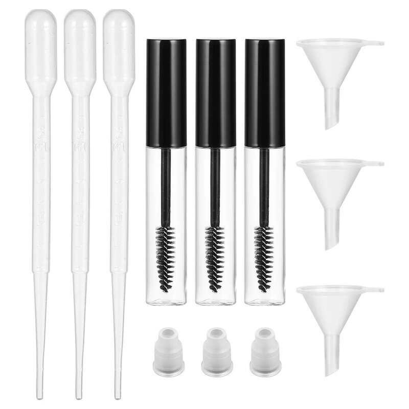 9pcs 10ml Diy Mascara Tube Travel Containers For Liquids Bottle with Funnel Dropper