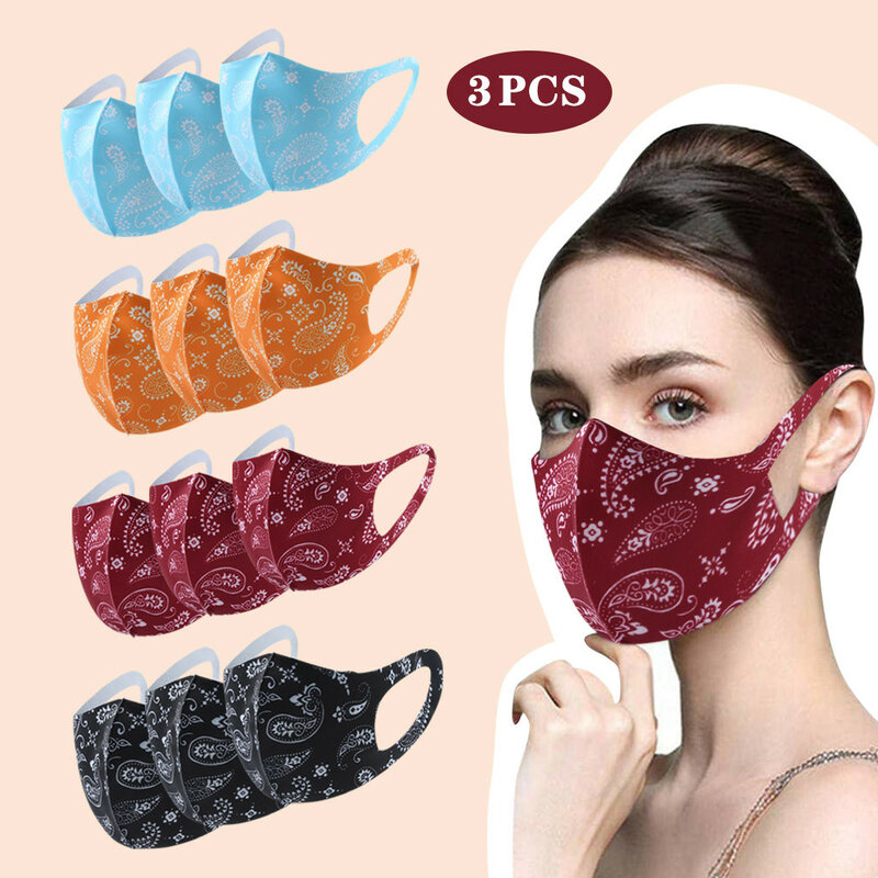 Máscaras de proteção adultos laváveis e reutilizáveis, máscara livre de pressão, desgaste a longo prazo, alta proteção, altamente respirável, 3pcs