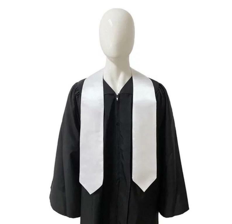 100pcs/Lot 70 Inch Sublimation Blanks Graduation Stoles Unisex Adult Graduation Stoles blank Plain Graduation Honor
