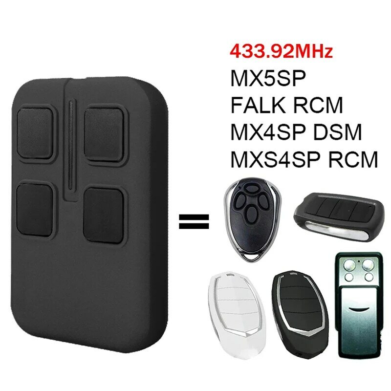 MOTORLINE Controler 433 92MHz FALK RCM MX4SP DSM MXS4SP MX5SP comando apricancello telecomando per Garage