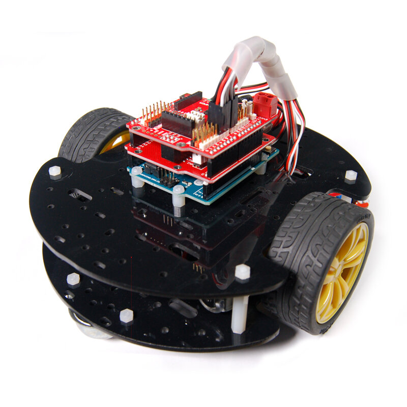 Ardu37- Kit d'apprentissage de voiture intelligente UNO R3, démarreur, suivi, évitement d'obstacles, robot
