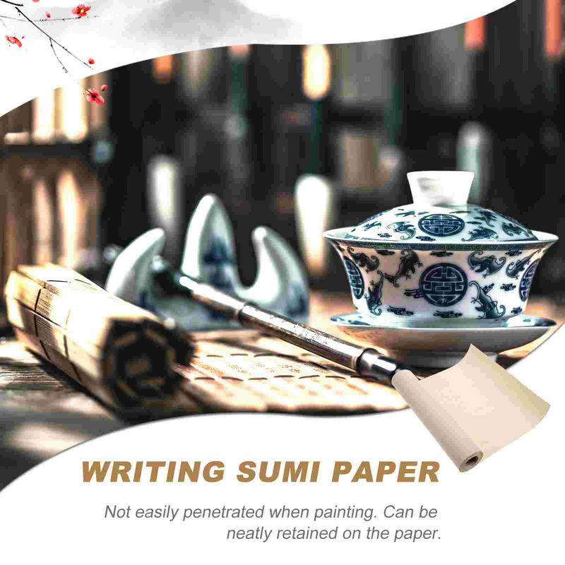 Sewacc papel chino Xuan, caligrafía china en blanco Dou Fang Xuan, papel Rectangular de arroz rojo Chunlian Duilian