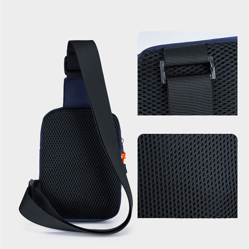Herren Multifunktions-Umhängetasche Schulter tuch Brusttaschen Cross body Casual Man USB Lade handtasche