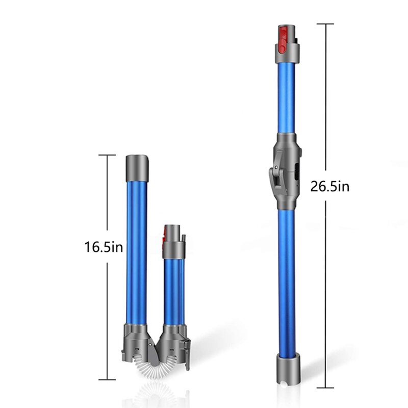 Tubo de extensión plegable de aluminio de repuesto, tubo de vacío Flexible y Flexible para aspiradoras Dyson V11 V10 V8 V7