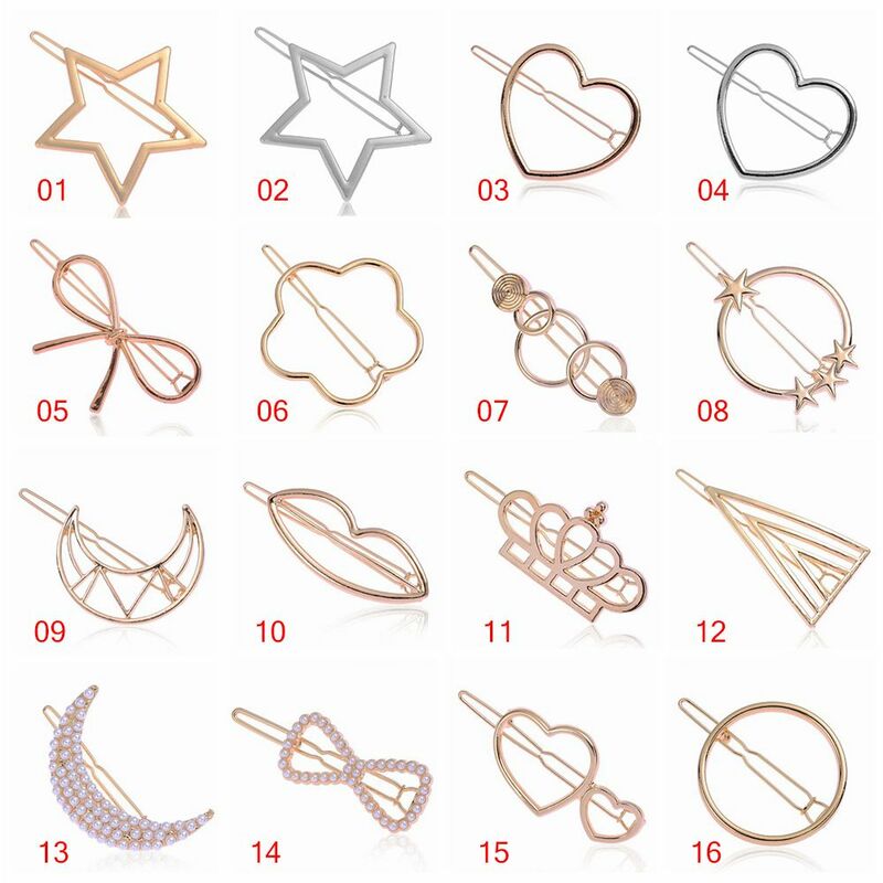 Заколки-невидимки, шпильки для волос, шпильки для волос с узлом, металлические шпильки для волос со звездой и сердцем