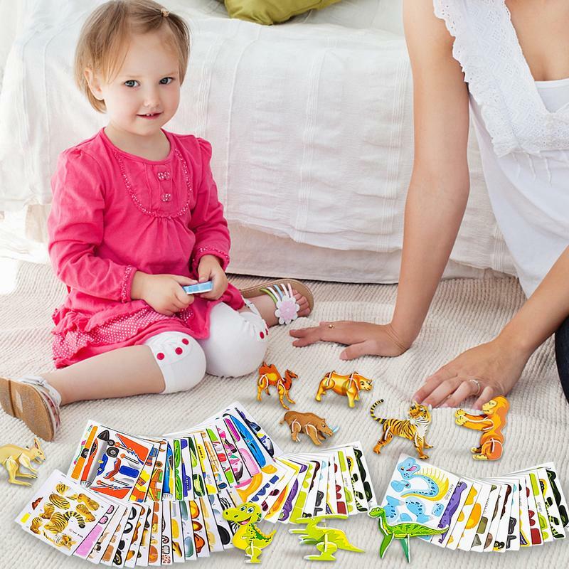 Детский пазл, модель 25, мультяшная игрушка, пазлы для ранних искусств, пазлы ярких цветов для развлечения в школе