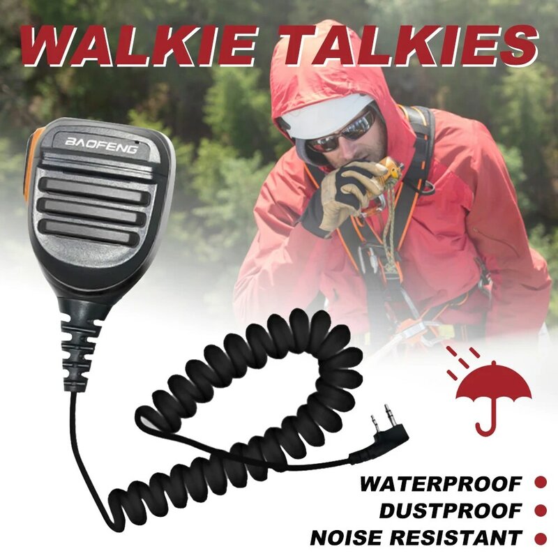Walkie Talkie Baofeng mikrofon PTT domofon Ham głośnik radiowy Mic dla UV-5R BF888S dwukierunkowe Radio walkie-talkie akcesoria