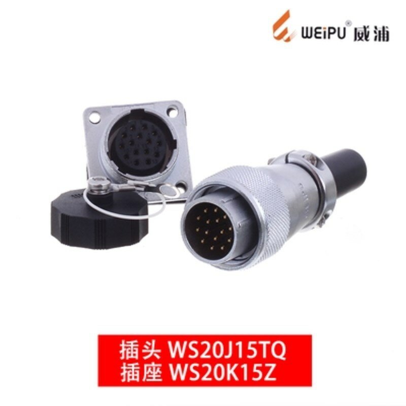 Weipu Connector Ws20j4z Ws20k4tq Vierkante Flens Socket Kabel Luchtvaart Stekker