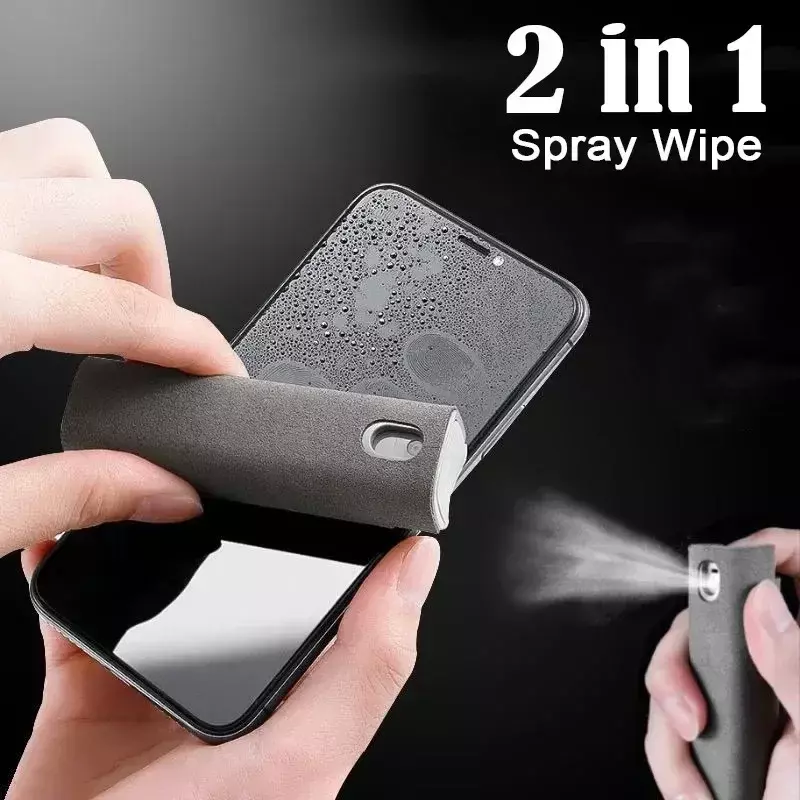 Microfiber Screen Cleaner Spray Bottle Cell Phone Tablet Laptop Display Screen Cleaning Wipe Press Spray Bottle Without Liquid