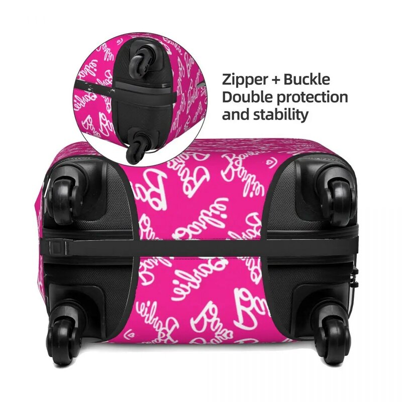 ที่คลุมกระเป๋าเดินทางยืดหยุ่นสำหรับ18-32นิ้วผ้าคลุมกระเป๋าเดินทางบาร์บี้ออกแบบได้ตามต้องการ