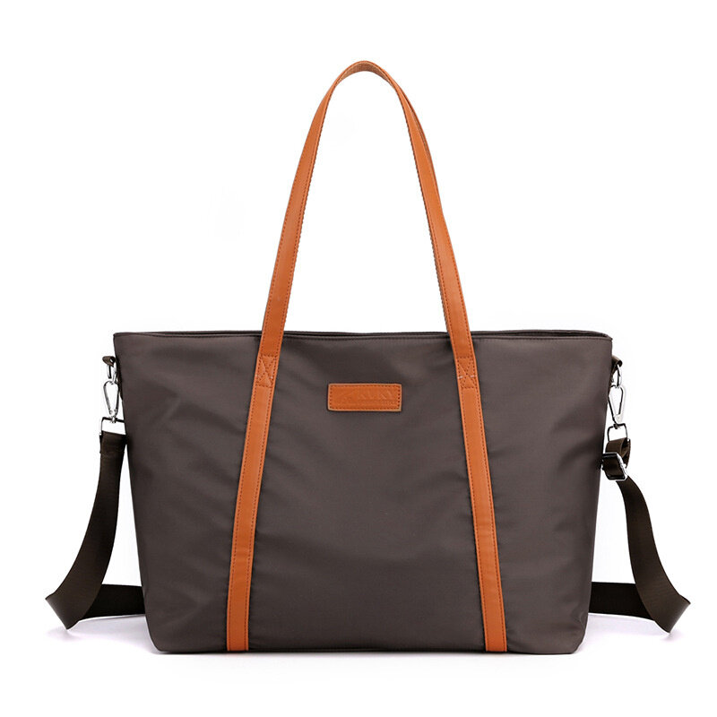 Tas tangan kapasitas besar, tas tangan kapasitas besar, tas Tote, tas belanja, tas tangan bahan nilon untuk pria dan wanita