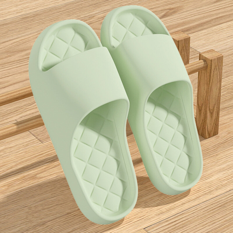 Zapatillas de plataforma antideslizantes para hombre y mujer, chanclas de verano, suaves, para ducha y baño