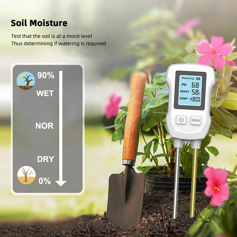 Yieryi-Testeur de température d'humidité numérique LCD, PH du sol, détecteur d'acidité pour plantes en pot hydroponiques, jardin, ferme, touristes, illac