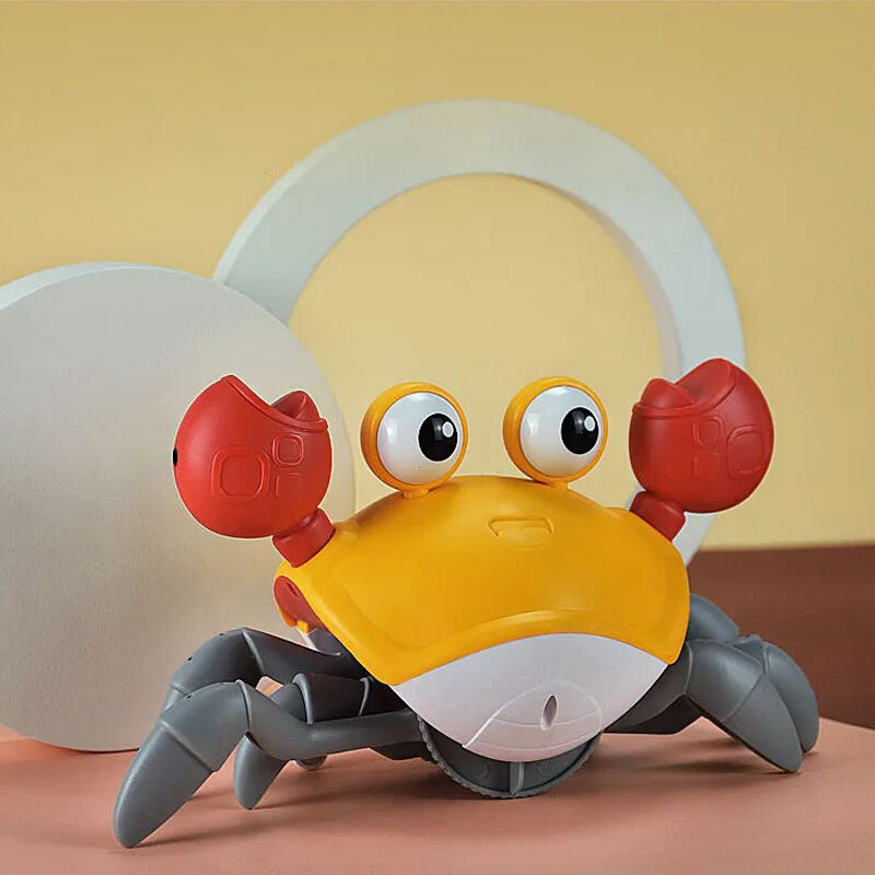 Engraçado Indução Crab Crawling Toy para Crianças, Animais Eletrônicos, Brinquedos Musicais, Educacionais, Criança, Movendo-se, Bebê, Presente de Natal