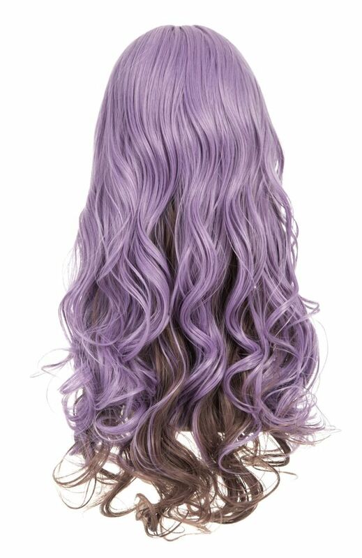 OneDor Full Head Long Curly Wave Stunning Charming Curly Costume Wig (Purple)
