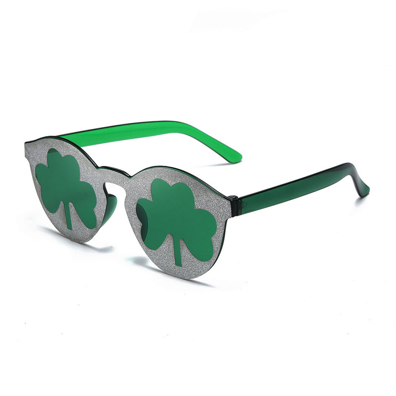 1Pc Funny Sunglasses Clover Glasses Saint Patrick Glasses for Women & Men Cosplay Party Outfit Accessories Holiday glasses