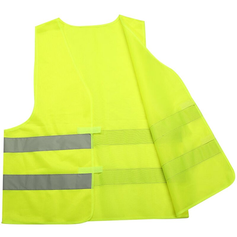 Carro Fluorescente Alta Visibilidade Reflective Segurança Vest, Vestuário De Segurança Ao Ar Livre, colete De Ventilação De Emergência