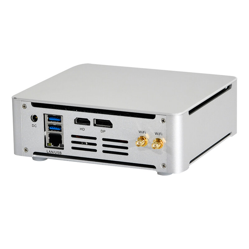 HUNSN 4K 미니 PC,BM21, 인텔 I5 7300HQ/I7 7700HQ/7820HK, 데스크탑 컴퓨터, 윈도우 11 프로, 서버, AC 와이파이, DP,HD,6USB3.0, C타입, LAN