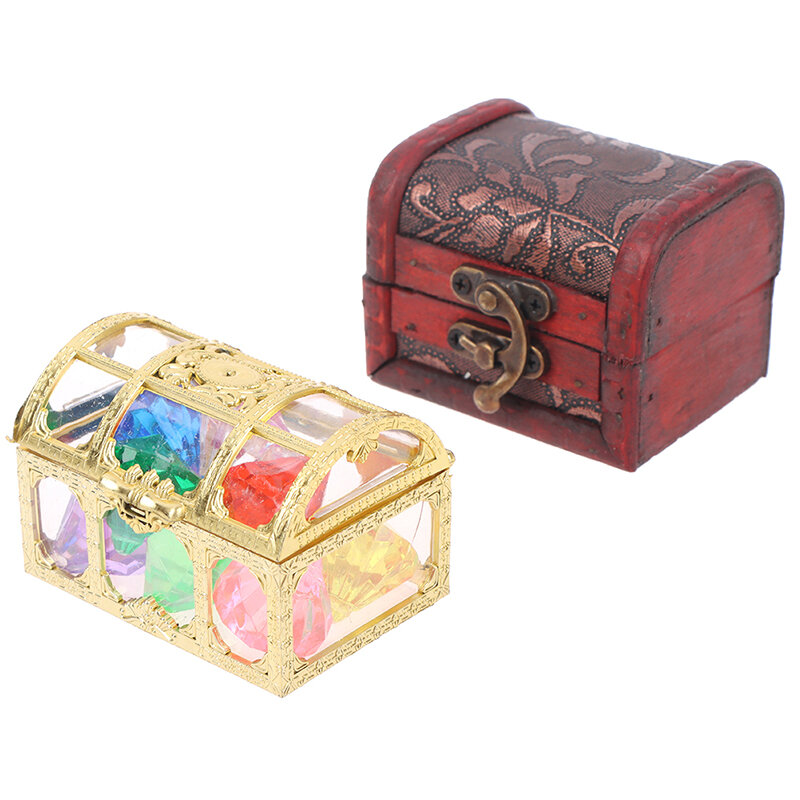 보물 해적 상자 수영장용 보석 장난감, 10 개의 큰 다채로운 다이아몬드