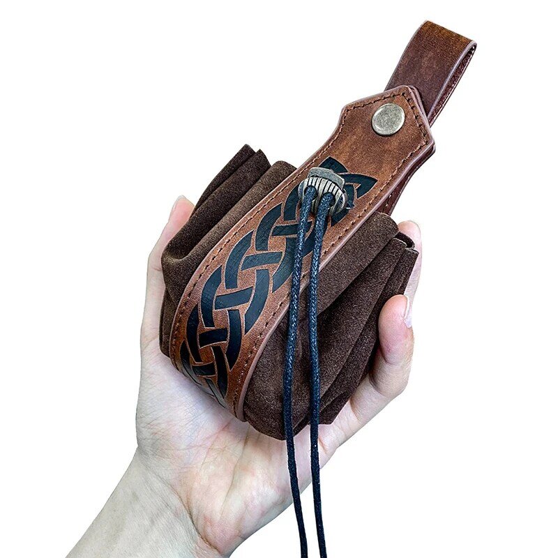 Мини-сумка для монет в стиле ретро для мужчин и женщин, сумка для косплея в средневековом стиле викингов, уличная походная поясная сумка, аксессуары, 1 шт.