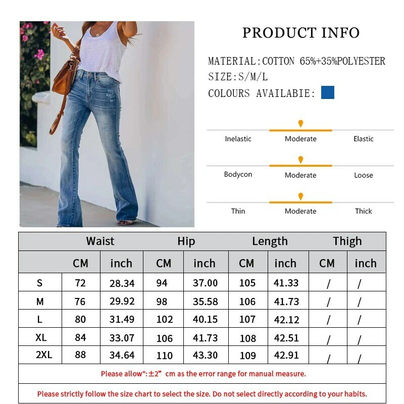 Jeans slim fit de verão feminino, cintura alta, fundo de sino, azul retrô, tamanho grande, 3060