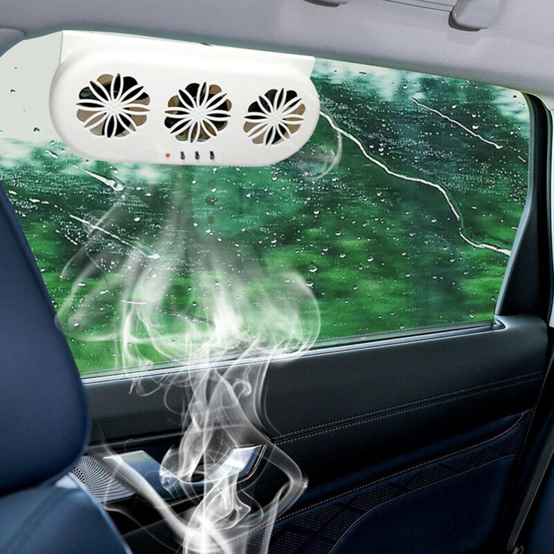 Car Window Vent Fan Quiet Solar Exhaust Fan Air Circulation Fan Solar Charging Auto Ventilation Fan 2.4V Cooling Fan For Vehicle