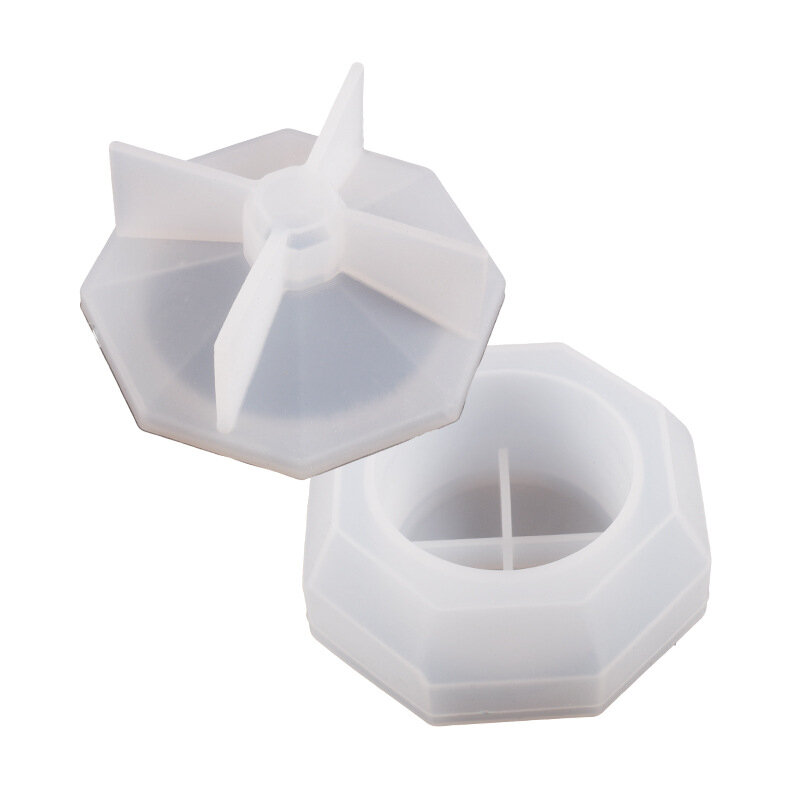 DIY Kristall Aufbewahrung sbox Form 3d facettierte Edelstein Vorrats behälter Schmuck Halskette Candy Pot Epoxidharz Formen