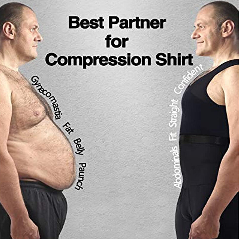 Mens Sleeveless Full Body Shaper Underwear Slimming Compression Bodysuit Breathable Tummy Control Shapewear Waist Trainer Corset