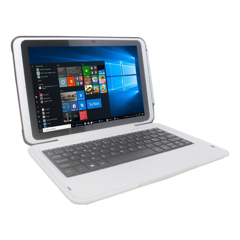 Мини-планшет 10,1 дюймов с клавиатурой, ОЗУ 2 Гб, ПЗУ 64 ГБ, Windows 10 X5-Z8350