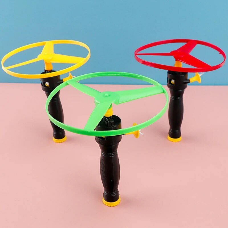 6 sztuk latający dysk śmigła zabawki dla dzieci helikopter ciągnąć ciąg latające spodki pies zwierzęta Chaser materiały szkoleniowe