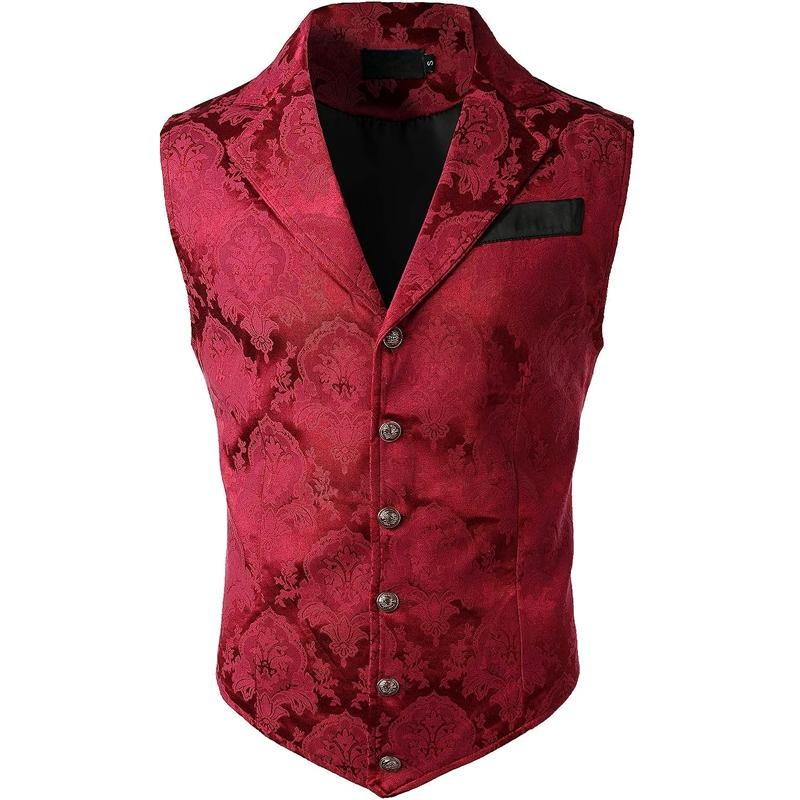 Gotinc-Chaleco de traje victoriano para hombre, chaleco gótico Steampunk, chaleco informal para hombre, traje de actuación en escenario, vestido de noche Wed