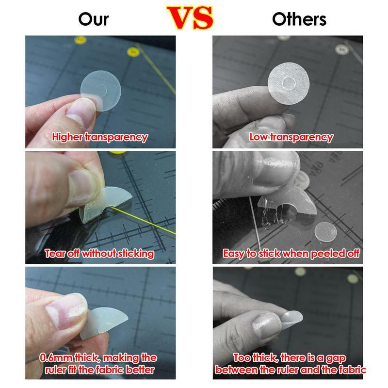 Non-Slip Silicone Grips para Modelos de Colcha, Régua Deslizante, Grip Adesivos, Anéis Adesivos Transparentes, 30Pcs