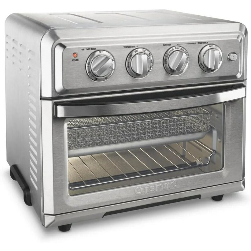 Air Fryer + Convection Toaster Oven , 7-1 Oven with Bake, Grill, Broil & Warm Options, Stainless Steel, TOA-60