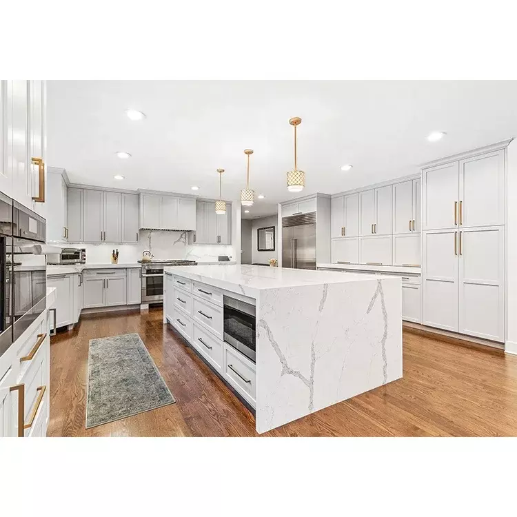 American Classic Kitchen Design White Shaker Kitchen Cabinets With Island