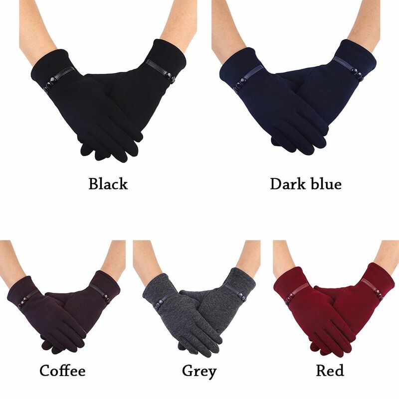 Новые модные бархатные плотные лыжные перчатки варежки для вождения перчатки для сенсорного экрана зимние теплые