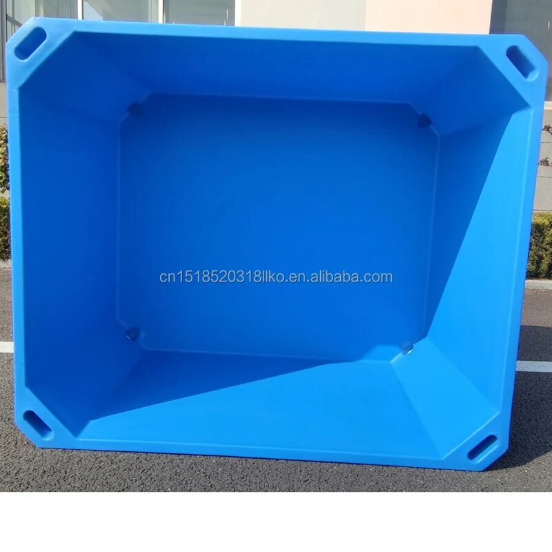 Customized 660L Rotomolded LLDPE Insulated Fish Processing Container For Seafood Meat Process And Transport