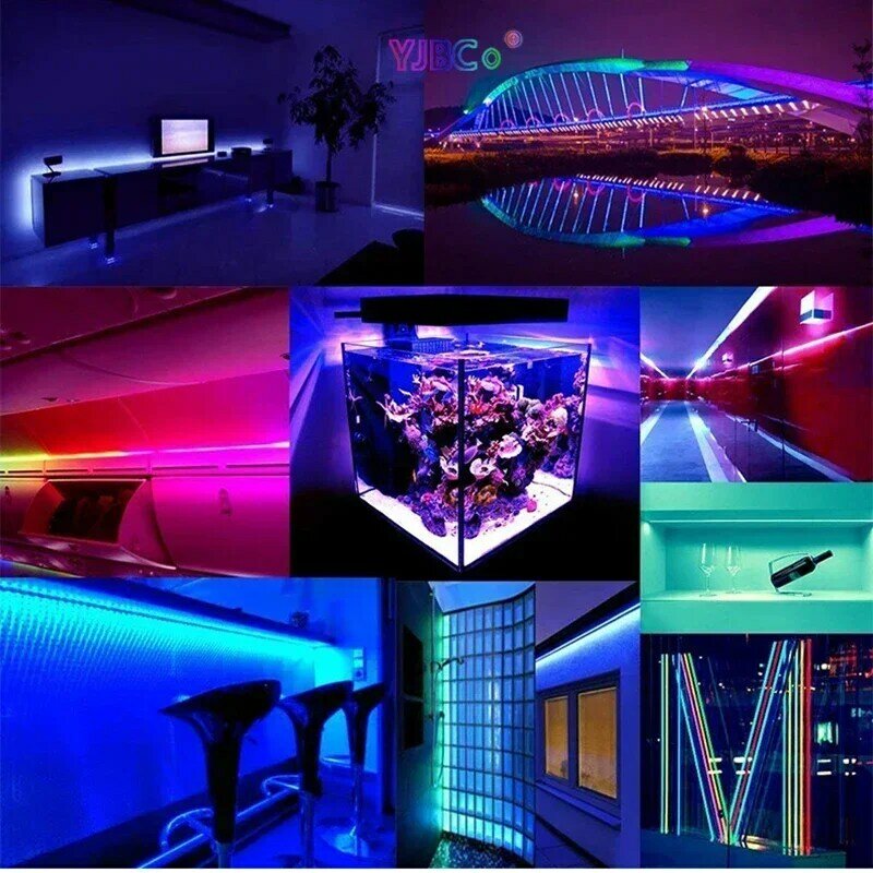 Fita LED Strip Light Single Color flexível, SMD 5050, IP30, NP, branco, quente, vermelho, verde, azul, RGB, CCT, 12V DC, 120LEDs/m, 60leds/m, 5m
